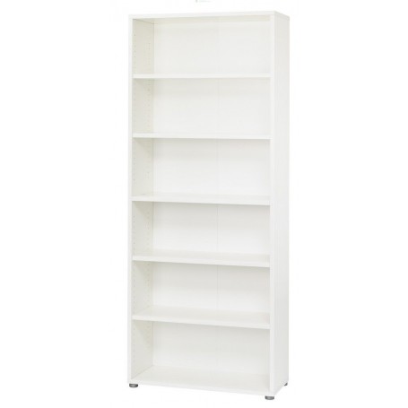 KIT LIBRERIA PRIMA CINQUE RIPIANI CM 89X40X222H 8042149 COLORE BIANCO QUERCIA