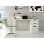 KIT SCRIVANIA 'ATHENA' CM 138X60X74H BIANCO LUCIDO