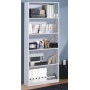 KIT LIBRERIA 'STYLUS' CM 80X28X201H BIANCO LUCIDO