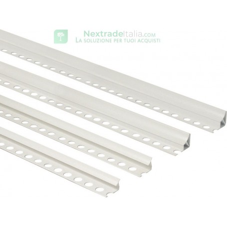 10PZ SGUSCIO PVC ORIZZONTALE BIANCO MM.8 X CM.260