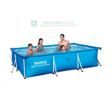 PISCINA RETTANGOLARE CON TELAIO 300X201X66H 56043