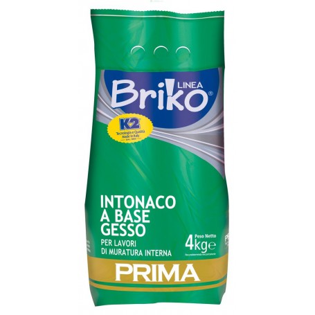 4PZ LINEA BRIKO INTONACO A BASE DI GESSO PER INTERNI E RIPRISTINO MURATURE DA KG 4