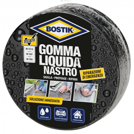 BOSTIK GOMMA LIQUIDA IMPERMEABILESIGILLA PROTEGGE E RIPARA NASTRO 5 METRI