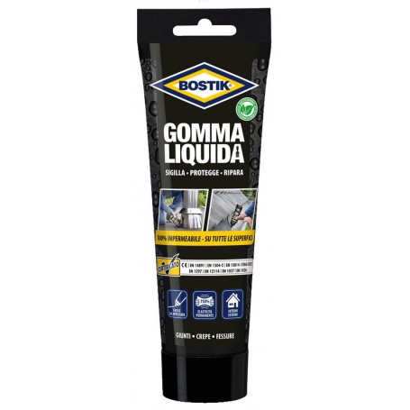 BOSTIK GOMMA LIQUIDA IMPERMEABILE PROTEGGE E RIPARA TUBO 250 GR