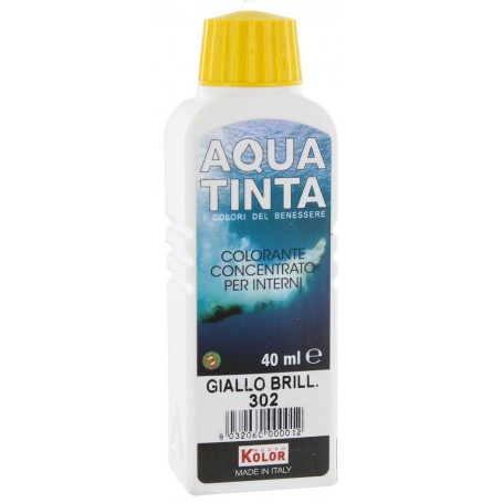 10PZ AQUATINTA PER INTERNI ML.40 302 GIALLO BRILLANTE