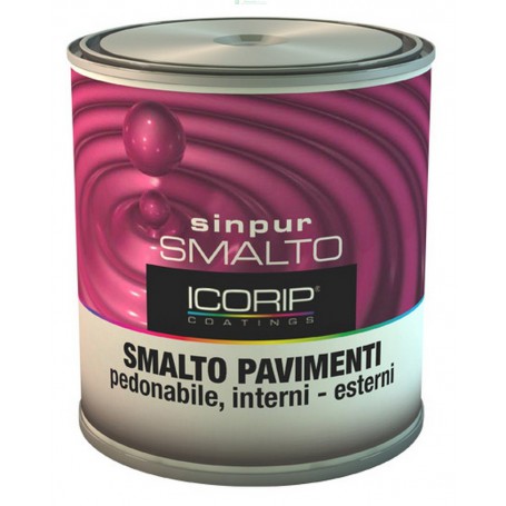 6PZ SMALTO SINPUR ROSSO X PAVIMENTO DA LT.0,750