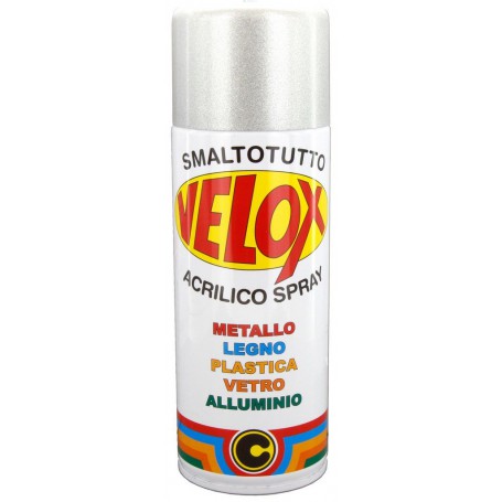 6PZ VELOX SPRAY METALLIZZATO ARGENTO B165