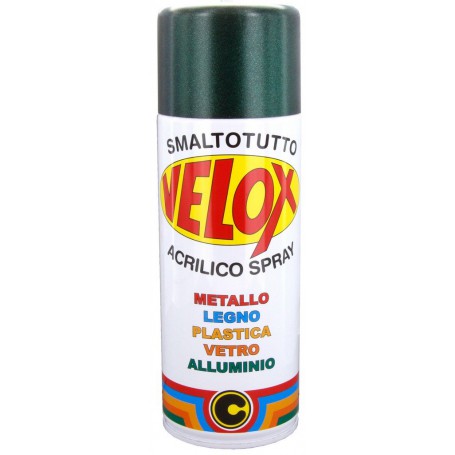 6PZ VELOX SPRAY METALLIZZATO VERDE B162