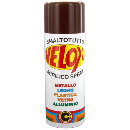 6PZ VELOX SPRAY ACRILICO MARRONE MOGANO RAL 8016