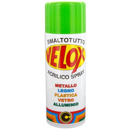 6PZ VELOX SPRAY ACRILICO VERDE GIALLO RAL 6018