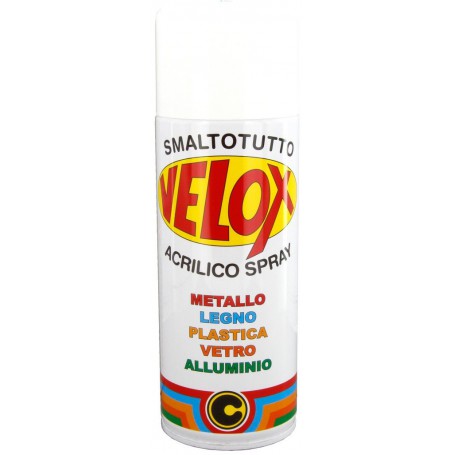 6PZ VELOX SPRAY ACRILICO BIANCO LUCIDO RAL 9010