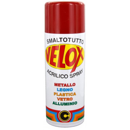 6PZ VELOX SPRAY ACRILICO ROSSO RUBINO RAL 3003