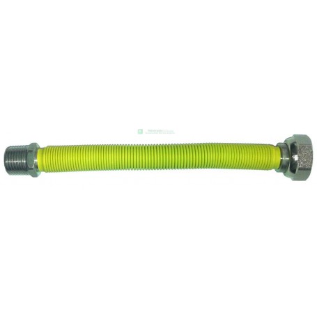 RACCORDO INOX FLESSIBILE 3/4 M/F MM 200 400 GAS GIALLO A NORMA UNI-EN 11353