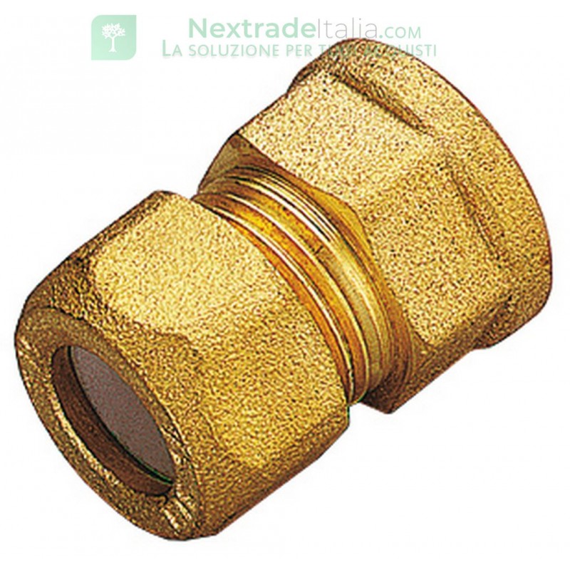 Giunto Bicono Ottone 15x21mm - Femmina Per Tubi Diametro 16mm, Pressione 5Bar - Foto 2