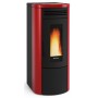 STUFA A PELLET KW 18,7 COSTANZA IDRO ALTO RENDIMENTO BORDEAUX