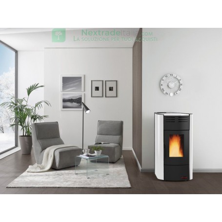 STUFA PELLET KW 20,3 RAFFAELLA IDRO BIANCA