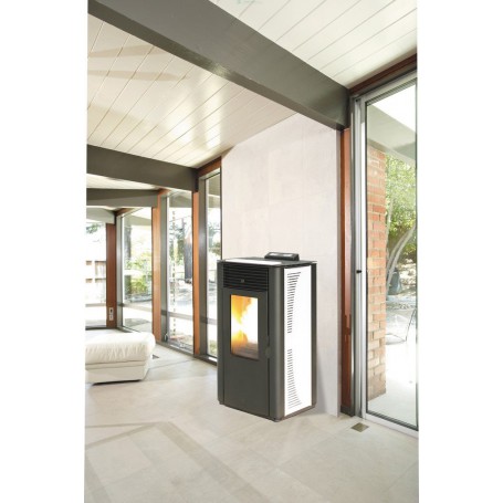 STUFA PELLET KING IDRO KW15 BIANCA