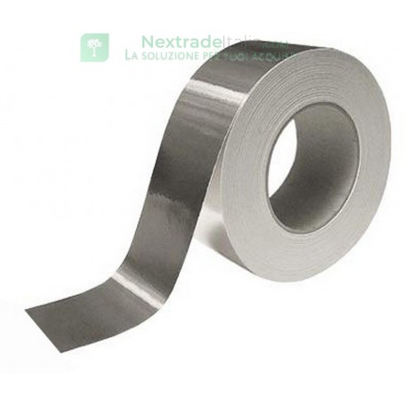 24PZ NASTRO IN ALLUMINIO AUTOADESIVO, RESISTENTE ALLE BASSE E ALTE TEMPERATURE MM.50X45ML. COLORE SILVER