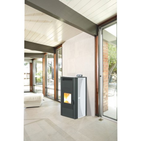 STUFA PELLET KING IDRO KW20 BIANCA