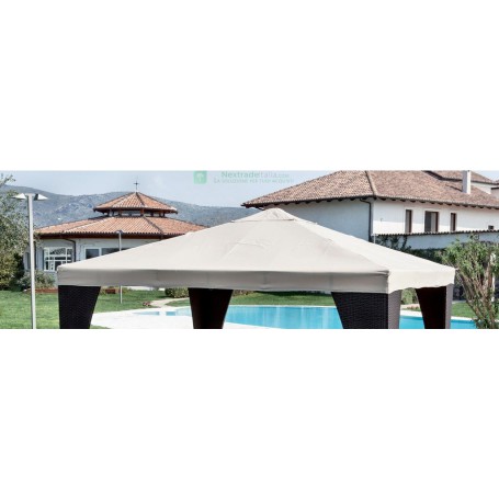 TOP COPERTURA X GAZEBO LEGNO 3X4 POLIESTERE COLORE BIANCO