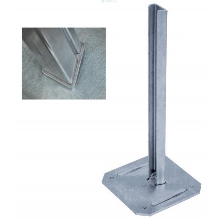 AIRONE SUPPORTO 90° SILVER CM 25X25X60H