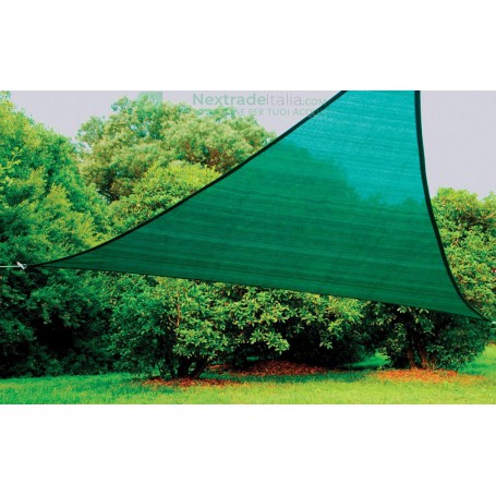 TELO OMBREGGIANTE POLIESTERE "VELA" CM 500X500X500 MT 5X5X5 TRIANGOLARE VERDE