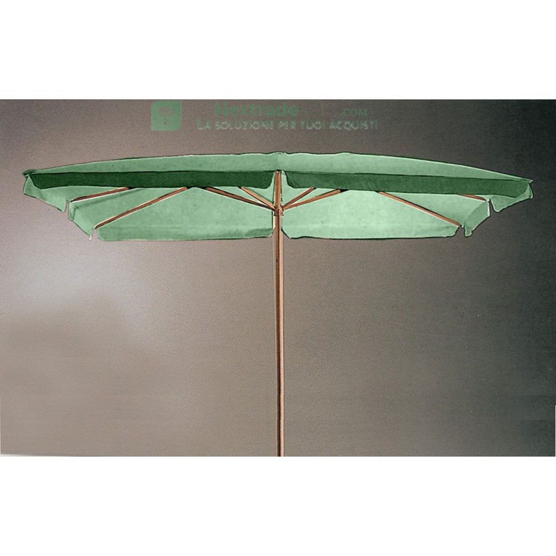Tidyard Ombrellone Laterale Con Manovella In Legno 3x4 Metri – Verde, Telo In Poliestere 250g/m², Base A Croce Inclusa, Perfetto Per Giardino E Terrazzo