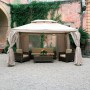 GAZEBO IN ALLUMINIO "SAHARA" CM 300X400 TELO ECRU'