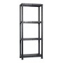 SCAFFALE RESINA 4 RIPIANI CM 60X30X143H COLORE NERO