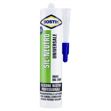 12PZ BOSTIK SILICONE NEUTRO RAME ML.300 "NEW"