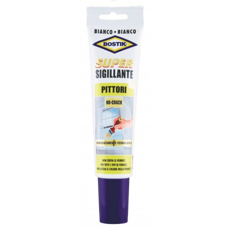 6PZ BOSTIK SUPER SIGILLANTE ACRILICO BIANCO PITTORI 150ML