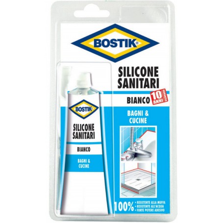 12PZ BOSTIK SILICONE BIANCO ML.60