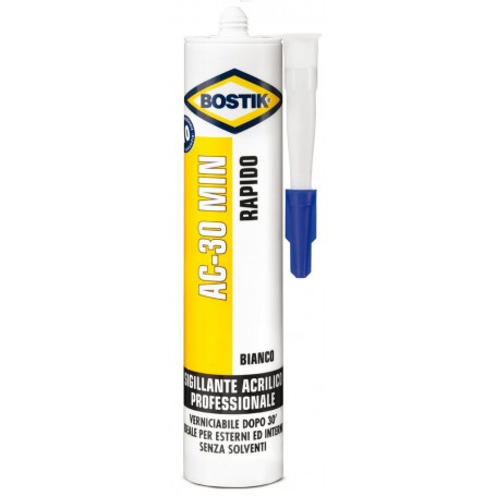 12PZ BOSTIK SIGILLANTE ACRILICO "30 MINUTI" 300ML.