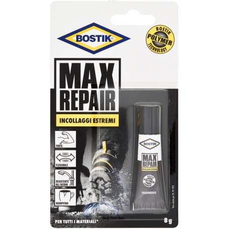 12PZ BOSTIK COLLA MAX REPAIR GR 8 ADESIVO PER RIPARAZIONI UNIVERSALI