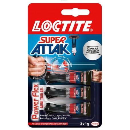 24PZ ADESIVO ATTAK POWER FLEX GEL 'TRIO'