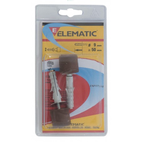 8PZ ELEMATIC BLISTER TASSELLI ENP/FP9 NERO(PZ.2)