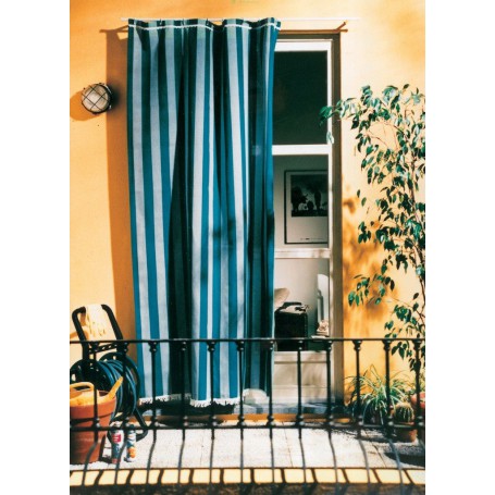 TENDA DA SOLE IN COTONE E POIESTERE CM.140X250 COLORE MARRONE RIGATO 