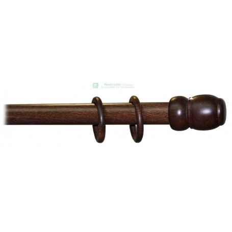 BASTONE A STRAPPO DIAMETRO MM.35 NOCE SCURO CM.240