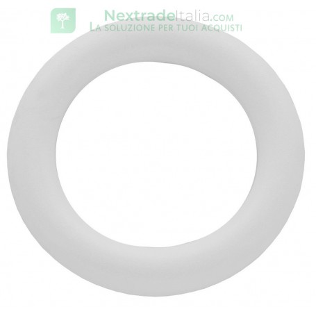 20PZ ANELLO PLASTICA C/FORO DIAMETRO 46 X 66 BIANCO