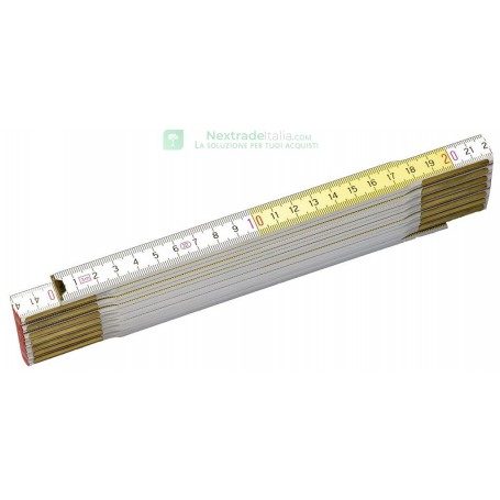 10PZ ST DOPPIO METRO BIANCO/GIALLO SPESSORE 3 MM