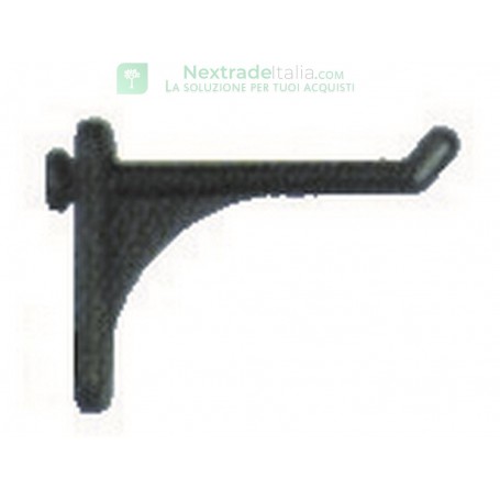 100PZ GANCIO PLASTICA X PANNELLI FORATI FIG.3 A "L"MM.42