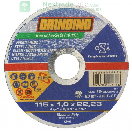 GRINDING 100+10 MINIDISCHI X FERRO 115X1,0