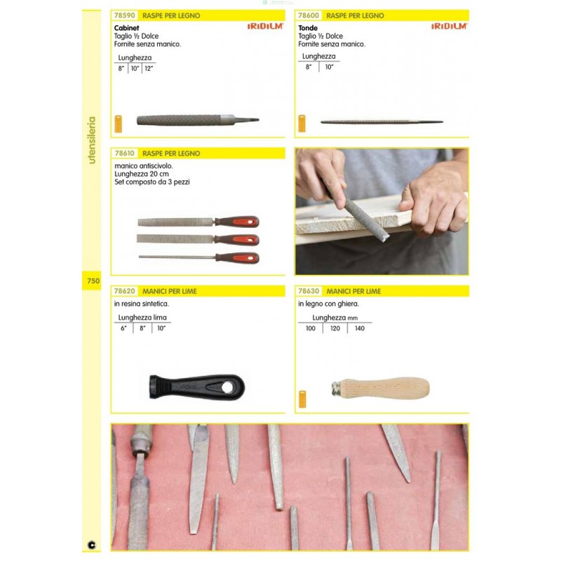 Lime/Mini Lime/Minilime 6 Pz Per Metallo 170mm Manico In Legno - Foto 10