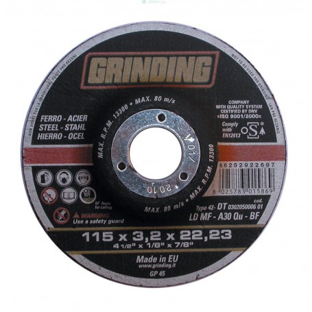 50PZ GRINDING MINIDISCO PER FERRO DIAMETRO 115MM SPESSORE 3,2MM