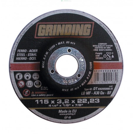 50PZ GRINDING MINIDISCO PER FERRO DIAMETRO 115MM SPESSORE 3,2MM