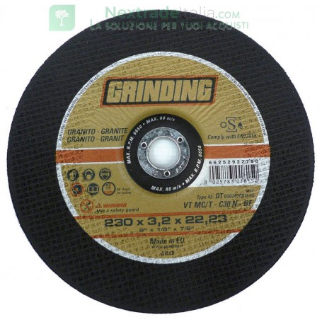 GRINDING DISCO PER GRANITO DIAMETRO 230X3,2 VTMC/T