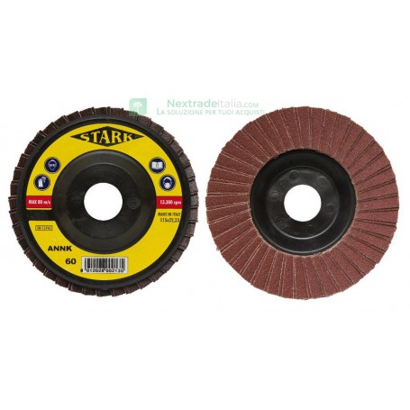 10PZ DISCO ABRASIVI A LAMELLE MM.115X22 GR. 60