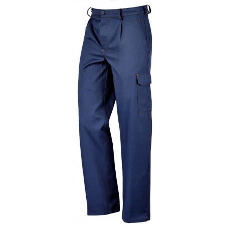 PANTALONE "SUPER CARGO" MULTITASCHE BLU TG.48