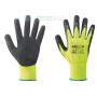 12PAIA GUANTI NYLON/LATTICE GIALLO FLUO/NERO TG.9