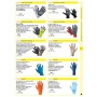 12PAIA GUANTI NYLON/LATTICE GIALLO FLUO/NERO TG.9